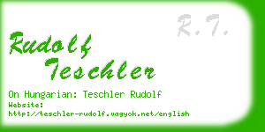 rudolf teschler business card